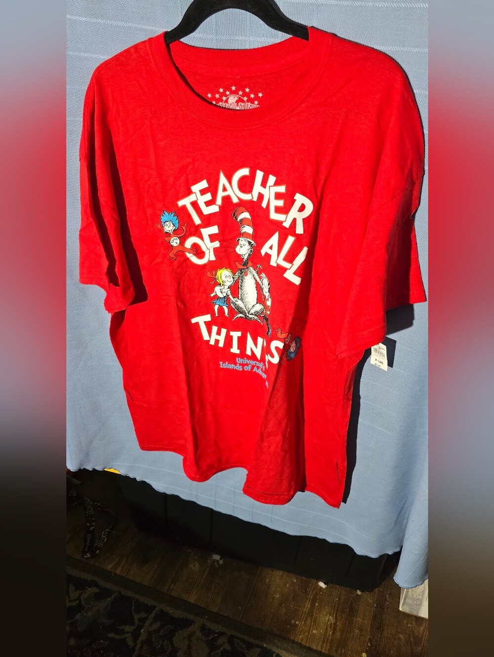 Dr. Seuss Bright Red 'Teacher of All Things'  Tee